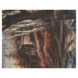 Pair of Beautiful Terry Redlin Prints, Including "Winter Haven" & "Backwoods Cabin"