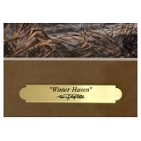 Pair of Beautiful Terry Redlin Prints, Including "Winter Haven" & "Backwoods Cabin"