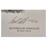 Signed Paul Calle Lithograph Print, "Southbound Straggler" Plus Kathy Flynn Lithograph Print