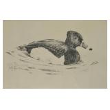 Signed Paul Calle Lithograph Print, "Southbound Straggler" Plus Kathy Flynn Lithograph Print