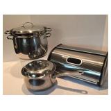 Sleek Stainless Steel Kitchenware Including Belgique