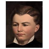 Vintage Unframed Canvas Portrait Painting