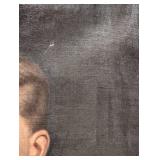 Vintage Unframed Canvas Portrait Painting