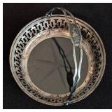 Sterling and Glass Basket and Shot Glass