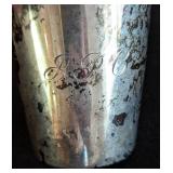 Sterling and Glass Basket and Shot Glass
