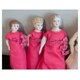 Vintage Porcelain Wedding Party Dolls and Figurines