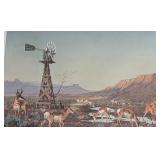 Antelope in Ranch Country Framed Print by Les Kouba