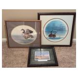 Three Framed Geese Prints