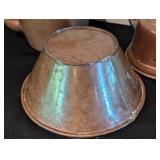 Vintage Copper Kettles and Bowl