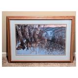 Framed Wolves Print by Michael Sieve