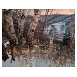 Framed Wolves Print by Michael Sieve