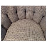 Pair of Blue and Cream Armchairs