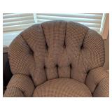 Pair of Blue and Cream Armchairs