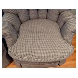 Pair of Blue and Cream Armchairs