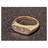 Vintage 10k Gold Monogrammed Ring