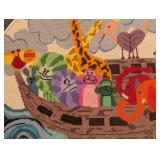 Framed Noah’s Arc Needlepoint