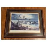 Framed Bluebill Point Print by Terry Redlin