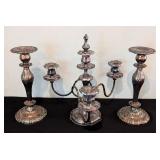 Vintage Silver Plated Candleholders