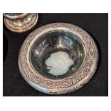 Small Sterling Silver Cup and Glass Dishes