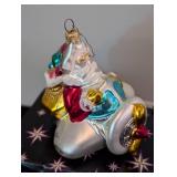 Kurt Adler Glass Santa Ornament