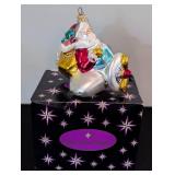 Kurt Adler Glass Santa Ornament