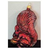 Christopher Radko Glass Squirrel Ornament
