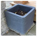 Pair of Square Plastic Planters
