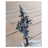 Rock with Metal Trees Decorative Sculpture