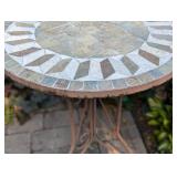 Tile Topped Patio Accent Table