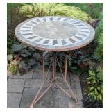 Tile Topped Patio Accent Table