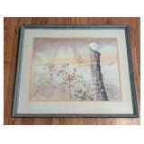 Framed Watercolor Painting by J. McWethy