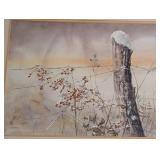 Framed Watercolor Painting by J. McWethy