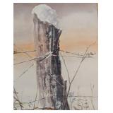 Framed Watercolor Painting by J. McWethy