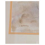Framed Watercolor Painting by J. McWethy