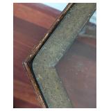 Vintage Glass Topped Faux Bamboo Side Table