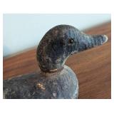 Pair of Vintage Wood Duck Decoys with Glass Eyes