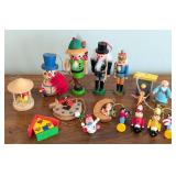 Assorted Vintage Wood Ornaments