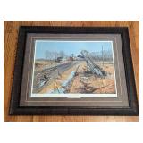 Framed Leavin Shelter Print by Les Kouba