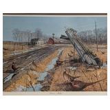 Framed Leavin Shelter Print by Les Kouba