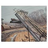 Framed Leavin Shelter Print by Les Kouba