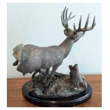 Ducks Unlimited Hard Right Deer Sculpture