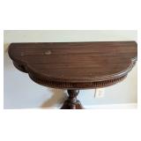 Vintage Mahogany Crescent Accent Table