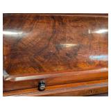 Antique Eastlake Walnut and Burl Wood Display Cabinet Secretary