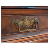 Antique Eastlake Walnut and Burl Wood Display Cabinet Secretary