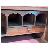 Antique Eastlake Walnut and Burl Wood Display Cabinet Secretary