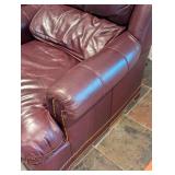 Pair of Hancock and Moore Leather Armchairs and Ottoman