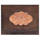 Carved Chinese Wood Storage Trunk
