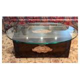 Carved Chinese Wood Storage Trunk