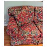 Pretty Paisley Upholstered Sofa by Century