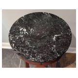 Petite Round Marble Topped Side Table